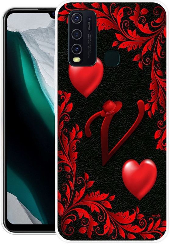 JATLAND Back Cover for Vivo Y30, Vivo Y50  (Black, Red, Grip Case, Silicon)