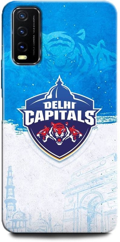 INDICRAFT Back Cover for Vivo Y12G, V2068 IPL, DELHI CAPITALS, SPORTS, JERSEY, CRICKET  (Multicolor, Dual Protection, Pack of: 1)