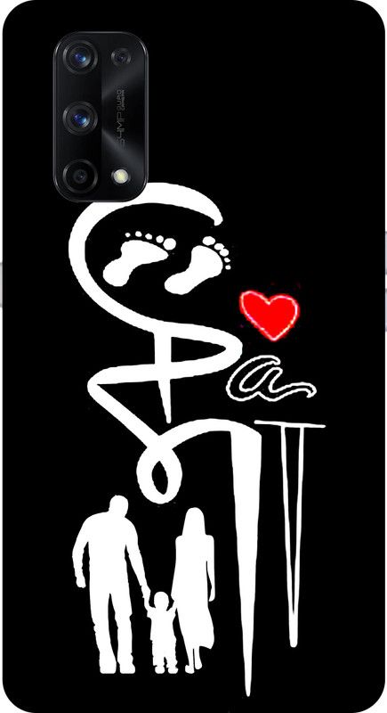 aemcesh Back Cover for Realme X7 Pro  (Black, White, Anti-radiation, Silicon)