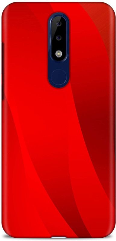 Sankee Back Cover for Nokia 5.1 Plus  (Red, Hard Case)