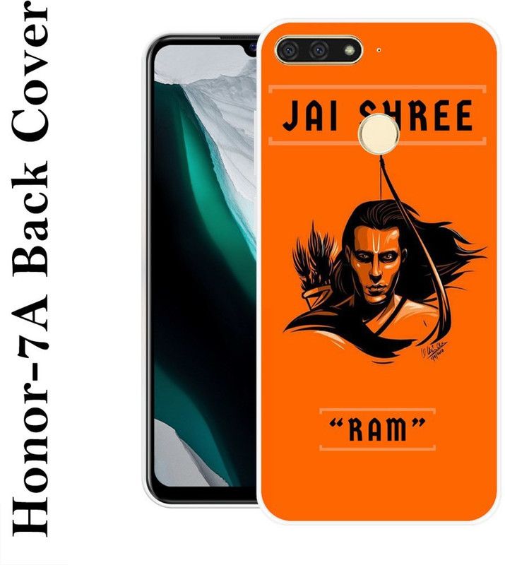BAGRA Back Cover for Honor 7A  (Orange, Black, Grip Case, Silicon)
