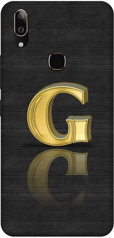 KARJUN Back Cover for Vivo V9, G Alphabet Multicolour Printed  (Multicolor, Hard Case, Pack of: 1)