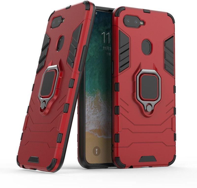 MOBIRUSH Back Cover for Realme 2 Pro  (Red, Rugged Armor, Pack of: 1)