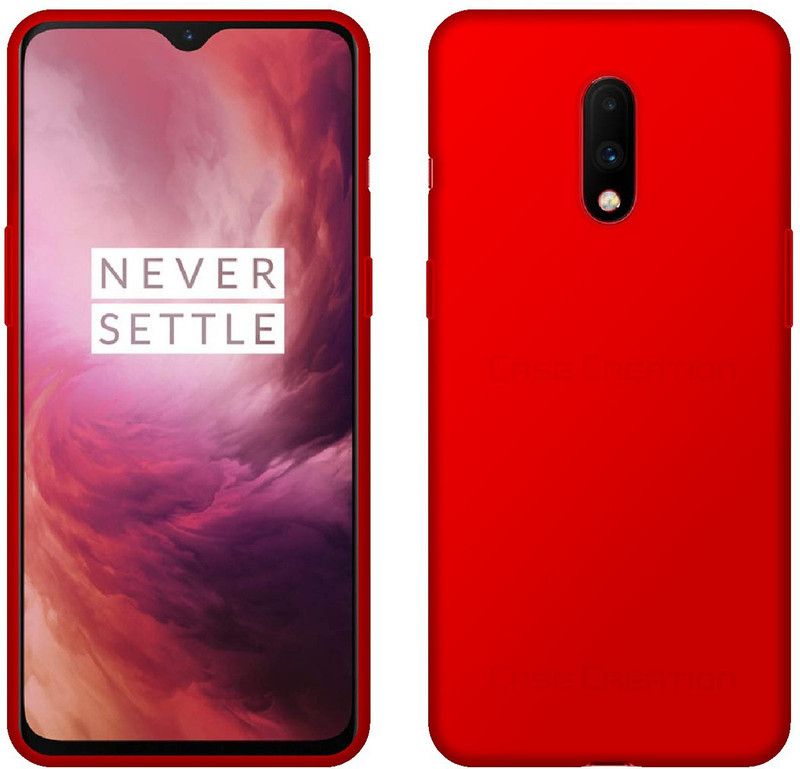 Pro Designer Back Cover for Oneplus 8 (2020) Solid Colorful Premium Feel Matte Finish  (Red, Dual Protection, Silicon)