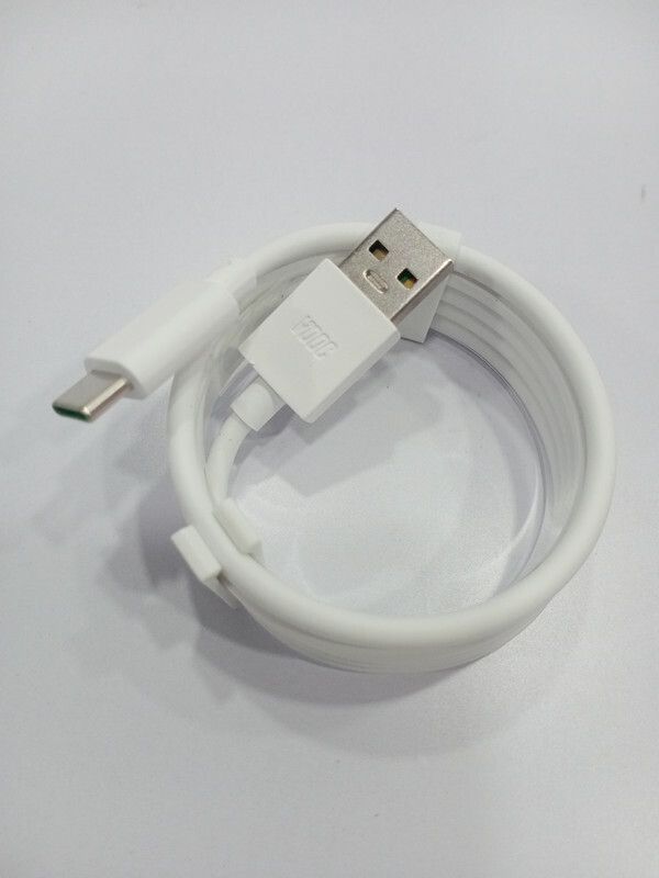 SAIQA USB Type C Cable 6.5 A 1.00179999999997 m Copper Braiding type c cable  (Compatible with Dash charger type c, White, One Cable)