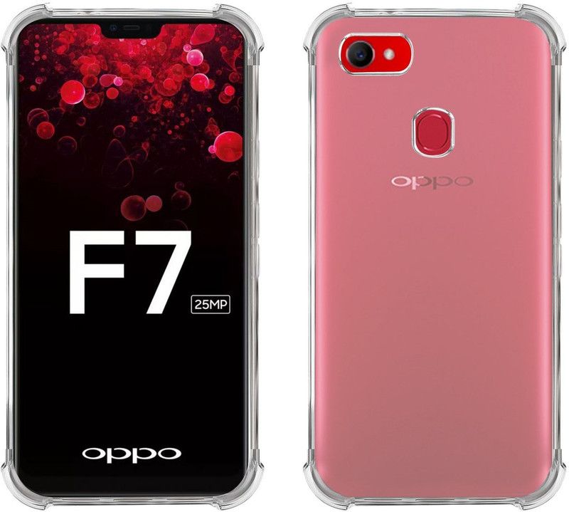 AKSHUD Back Cover for OPPO F7  (Transparent, Shock Proof, Silicon, Pack of: 1)