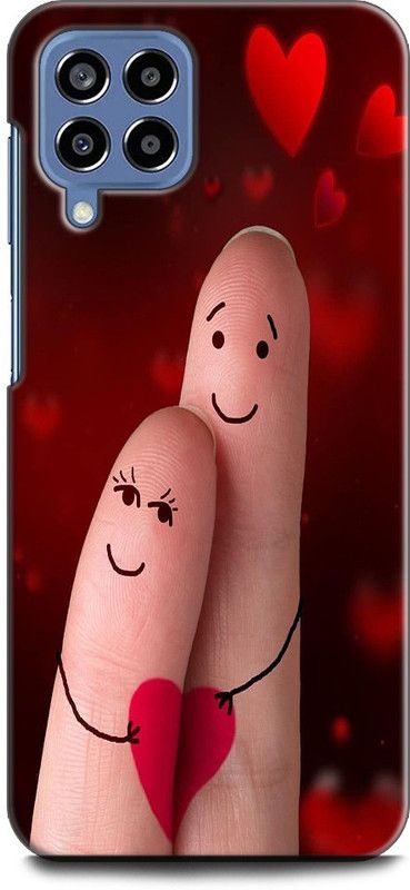 WallCraft Back Cover for SAMSUNG Galaxy M53 5G FINGER, LOVE, ANIME, SWEET COUPLE, HEART, MOON  (Multicolor, Dual Protection, Pack of: 1)
