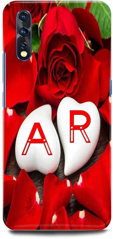 JUGGA Back Cover for Vivo S1, 1907, A LOVES R NAME,A NAME, R LETTER, ALPHABET,A LOVE R NAME  (Red, Hard Case)
