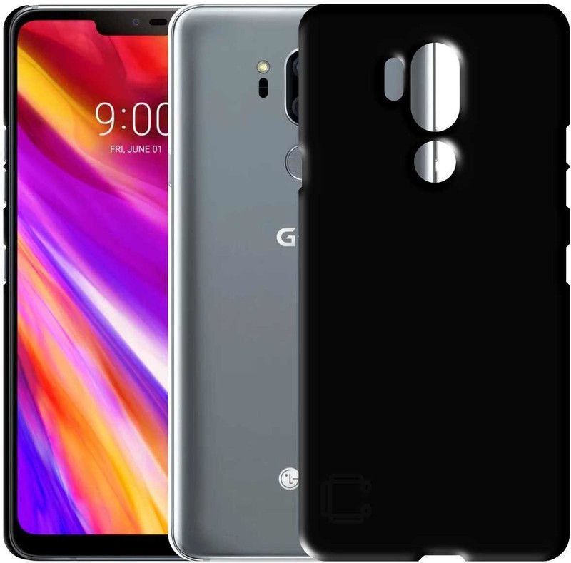 Case Designer Back Cover for LG G7+ ThinQ Case Matte Rubberised Finish Hard Back Cover 360 Protection  (Black, Dual Protection, Pack of: 1)