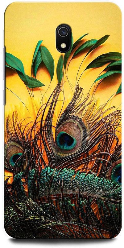 ORBIQE Back Cover for Redmi 8A MZB8458IN MOR PANKH, PEACOCK FEATHER, GREEN, TEXTURE  (Multicolor, Hard Case, Pack of: 1)