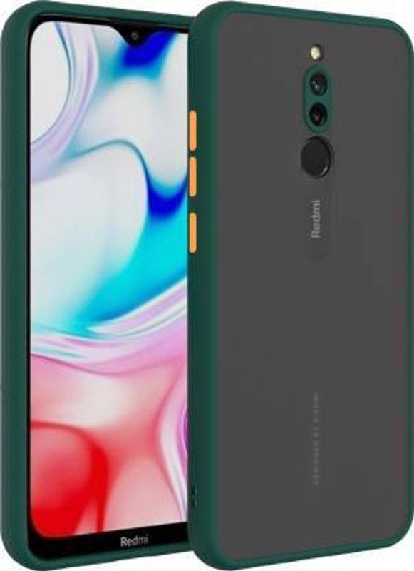 S-Softline Back Cover for REDMI 8  (Green, Camera Bump Protector, Pack of: 1)