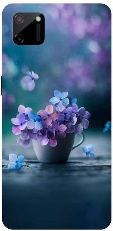 Zaplab Back Cover for Realme C11 RMX2185 Flowers Printed Back Cover  (Multicolor, Waterproof, Pack of: 1)