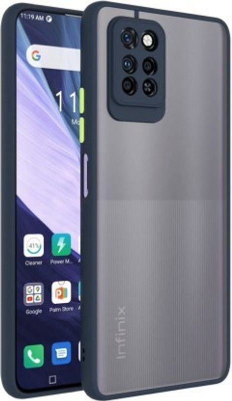 Cermarise Back Cover for Infinix Note 10 Pro  (Blue, Camera Bump Protector, Pack of: 1)