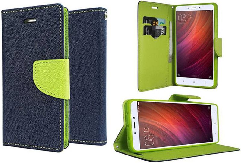 PerfectBuy Flip Cover for Vivo V9 Youth  (Green, Blue, Pack of: 1)