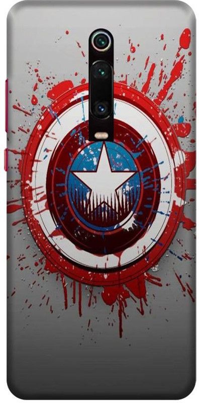 PNBEE Back Cover for Xiaomi Redmi K20 Pro, Xiaomi Redmi K20- Captain America Logo Print Mobile Case Cover  (Multicolor, Hard Case, Pack of: 1)