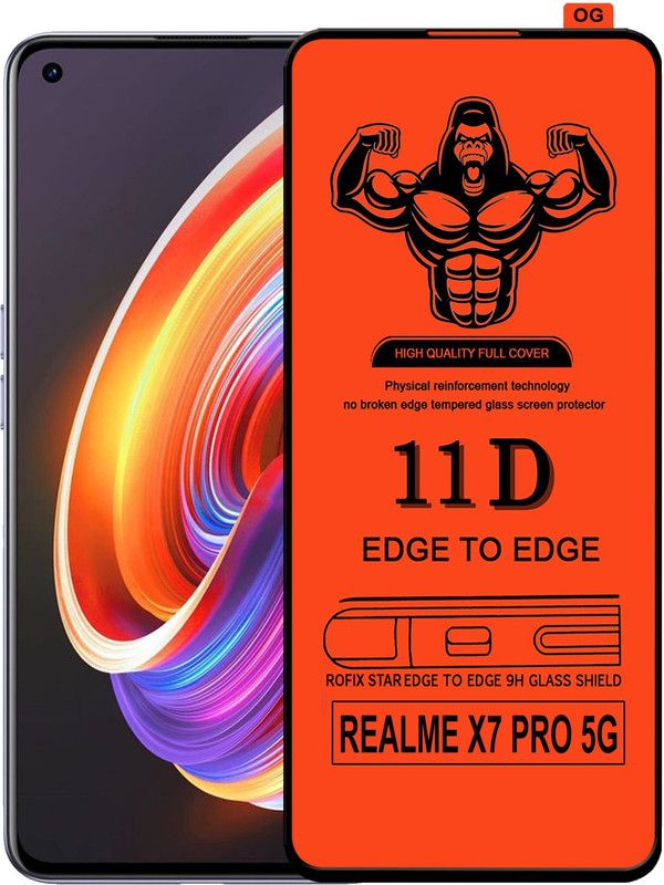 HQ Protection Edge To Edge Tempered Glass for REALME X7 PRO 5G  (Pack of 1)