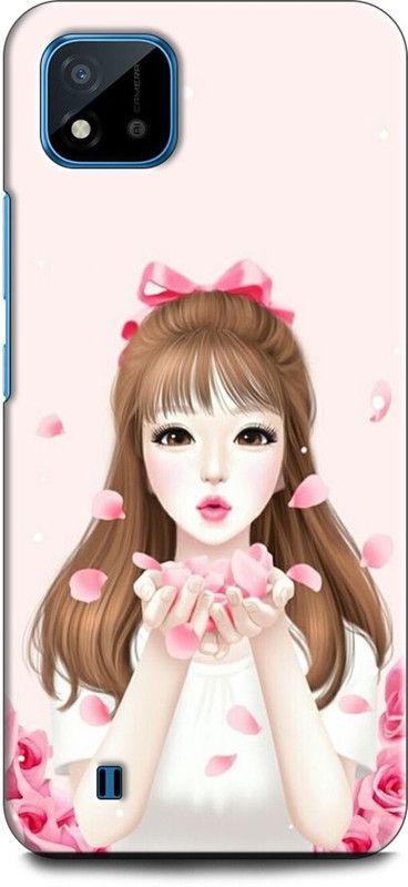 KEYCENT Back Cover for Realme C11 2021, RMX3231 GIRL, ANIME, PINK, LOVELY GIRL, CARTOON, CUTE GIRL, DOLL  (Multicolor, Pack of: 1)