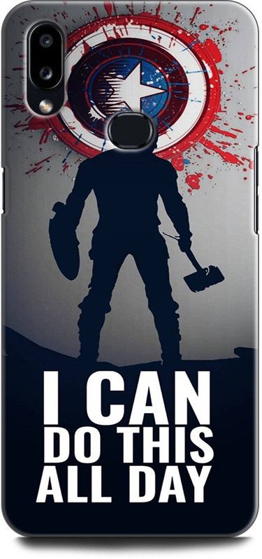Afterglow Back Cover for SAMSUNG Galaxy A10s CAPTAIN AMERICA, AVENGERS, MARVEL, COMICS, SHEILD, SUPERHERO  (Multicolor, Shock Proof, Pack of: 1)