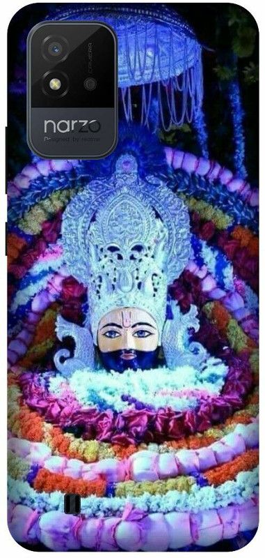 3D U PRINT Back Cover for Realme Narzo 50i ,RMX3231 , Khatu shyam ji, shri krishan  (Blue, Hard Case, Pack of: 1)
