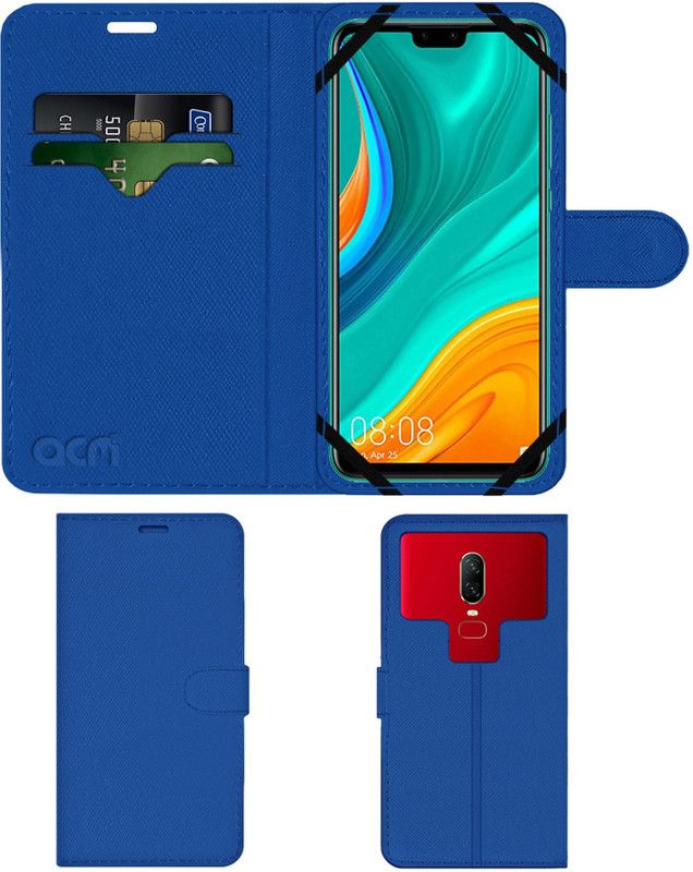 ACM Flip Cover for Huawei Y8S  (Blue, Cases with Holder, Pack of: 1)