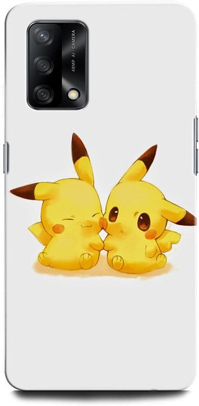 ORBIQE Back Cover for OPPO F19 CPH2219 PIKACHU, POKEMON, GAME, CARTOON, PIKACHU KISS  (Multicolor, Hard Case, Pack of: 1)