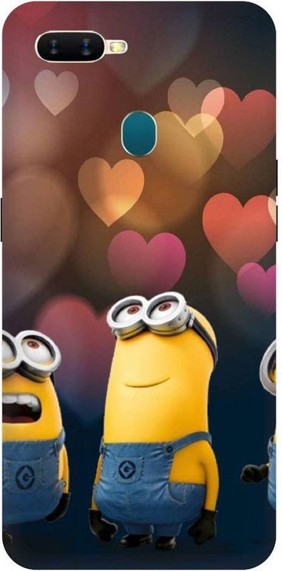 URCHIN Back Cover for Oppo A12 minions, Cute, funny, cartoon, Minions cute, cute  (Multicolor, Shock Proof, Pack of: 1)