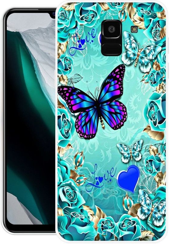 BLUEZAP Back Cover for Samsung Galaxy J6, Samsung Galaxy On6  (Blue, Grip Case, Silicon, Pack of: 1)