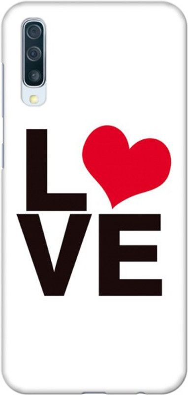 COBIERTAS Back Cover for Samsung Galaxy A50  (White, Black, Hard Case)