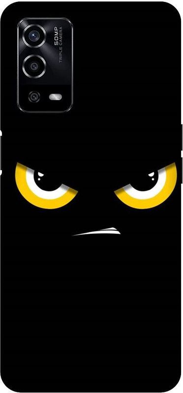 UMPRINT Back Cover for Oppo A55/CPH2325, Eyes Black Funny Printed Back Cover  (Multicolor, Hard Case, Pack of: 1)