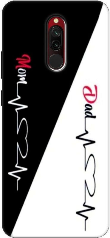 Abuy Back Cover for Redmi 8  (Black, White, Flexible, Silicon)