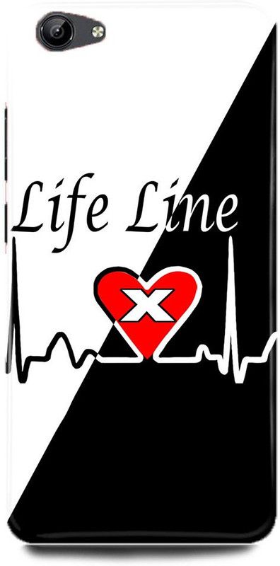 FRONK Back Cover for Vivo Y66, 1609, X, NAME, LETTER, ALPHABET, LIFELINE  (Black, Hard Case, Pack of: 1)
