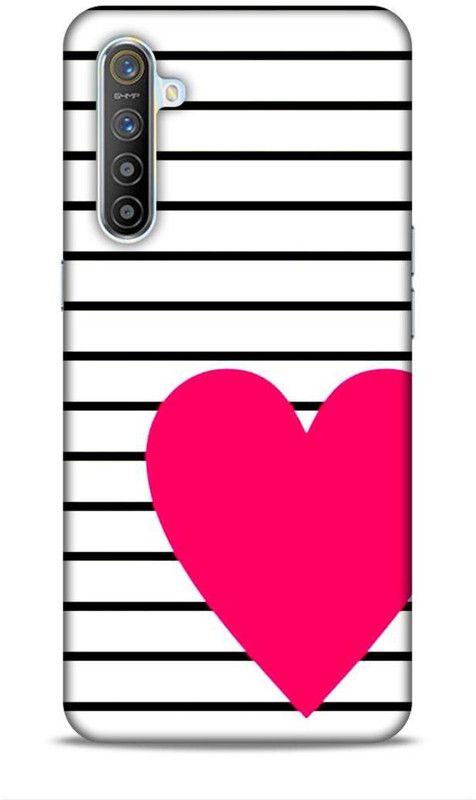 zingcart Back Cover for Stirips With Heart Printed Back Cover Case For REALME X2  (Multicolor, Hard Case, Pack of: 1)