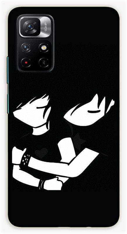 iprinto Back Cover for Mi Redmi Note 11T 5G, Poco M4 Pro 5G love Back Cover  (Black, Hard Case, Pack of: 1)