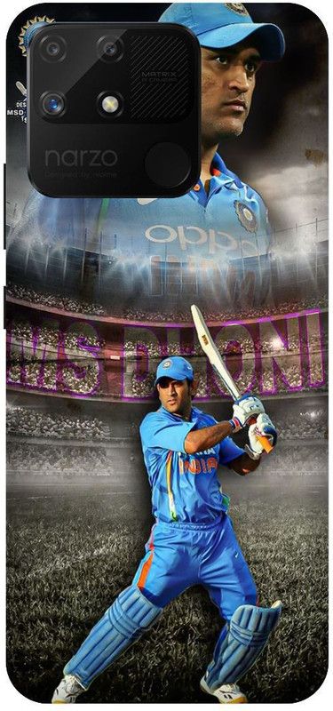 itrusto Back Cover for realme Narzo 50A , realme Narzo 50A Dhoni BACK COVER  (Multicolor, Pack of: 1)