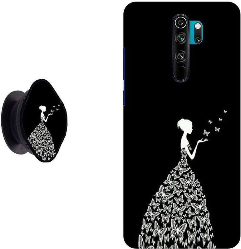 SPBR Back Cover for Mi Redmi Note 8 Pro  (Black, White, Cases with Holder)