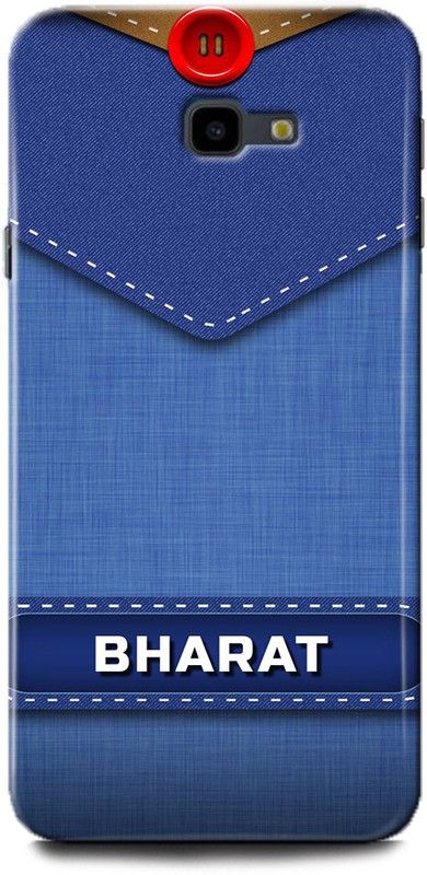 WallCraft Back Cover for SAMSUNG Galaxy J4 Plus BHARAT NAME, B, LETTER, BLUE, JEANS, ALPHABET, DESIGN  (Multicolor, Dual Protection, Pack of: 1)