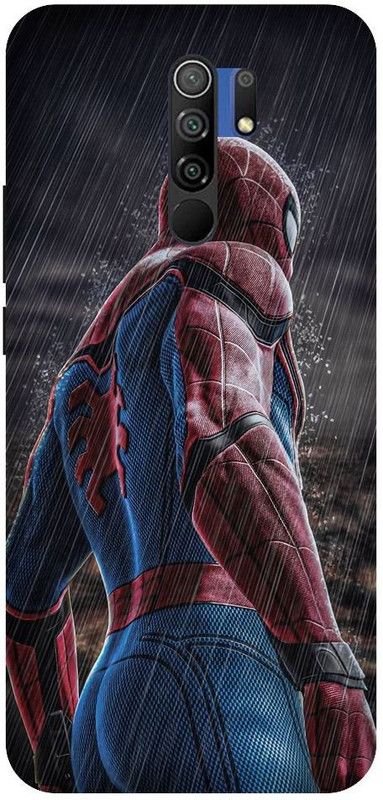 URCHIN Back Cover for Redmi 9 prime Spiderman, Spiderman logo, Marval, superhero, Comic  (Multicolor, Shock Proof, Pack of: 1)