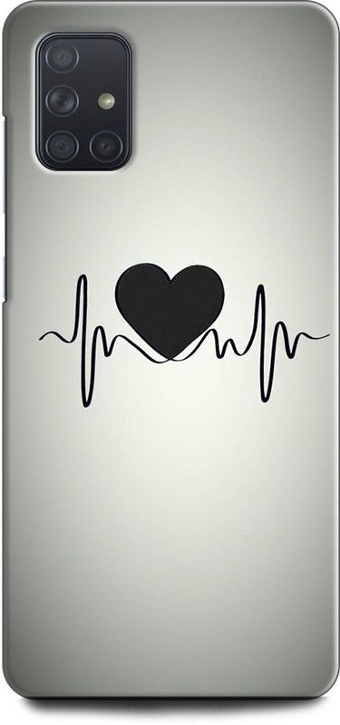 Afterglow Back Cover for SAMSUNG Galaxy A51 HEARTBEAT, A, LATTER A, LOVE, HEART  (Multicolor, Shock Proof, Pack of: 1)