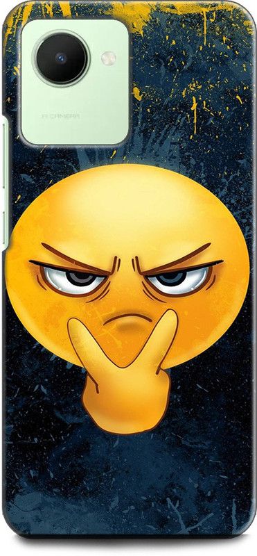 WallCraft Back Cover for Realme Narzo 50i Prime, RMX3506 EMOJI, HIPSTER, EMOJI FACE, YELLOW, SMILEY, CUTE  (Multicolor, Dual Protection, Pack of: 1)