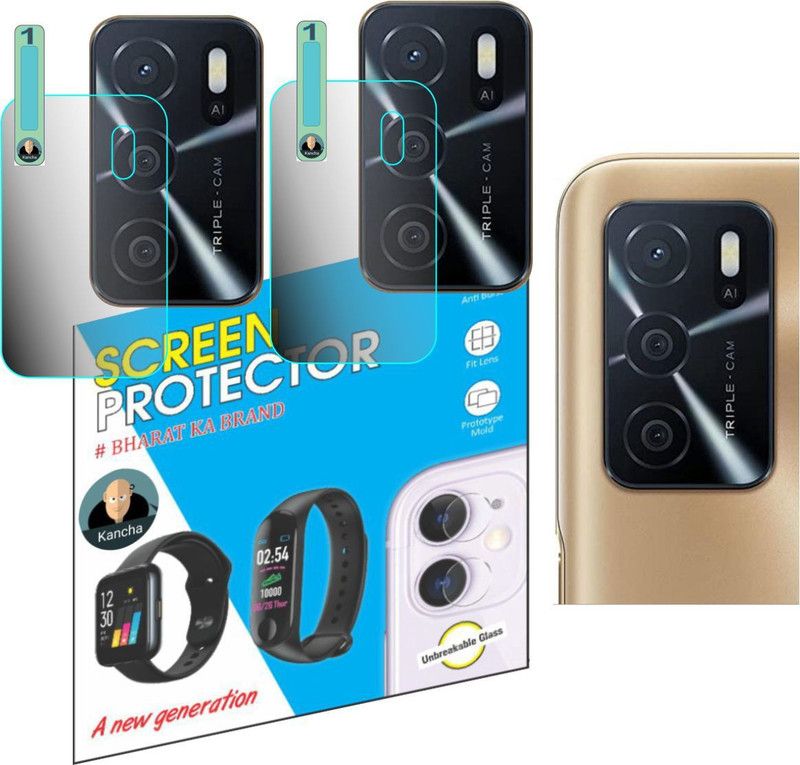 KANCHA Back Camera Lens Glass Protector for oppo a16  (Pack of: 2)