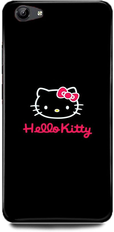 FRONK Back Cover for Vivo V5s, 1713, HELLO, KITTY, BACK, COVER  (Black, Hard Case, Pack of: 1)