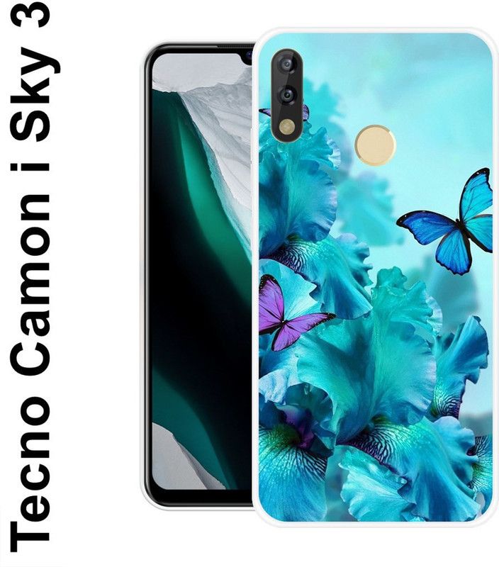 REALKING Back Cover for Tecno Camon I Sky 3  (Blue, Silicon)