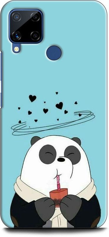 Afterglow Back Cover for Realme C15 CUTE TEDDY, CARTOON, ANIME  (Multicolor, Shock Proof, Pack of: 1)