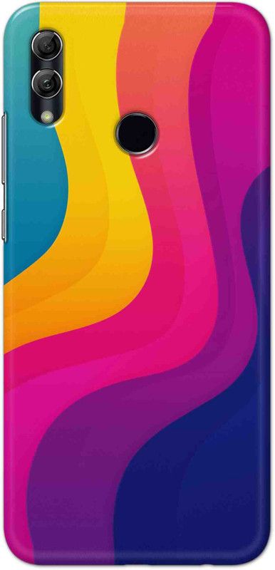 NDCOM Back Cover for Honor 10 Lite Rainbow Color Wave Printed  (Multicolor, Hard Case, Pack of: 1)