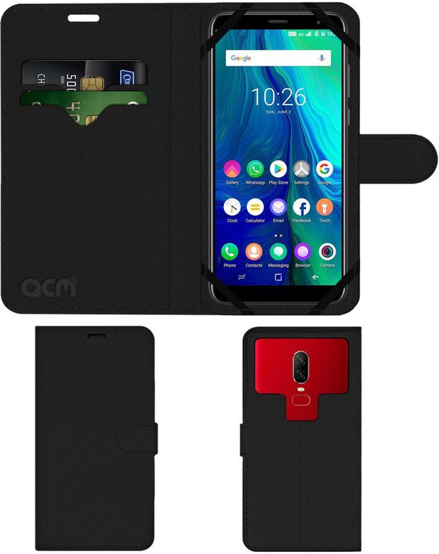 ACM Flip Cover for Xifo Me8  (Black, Cases with Holder, Pack of: 1)