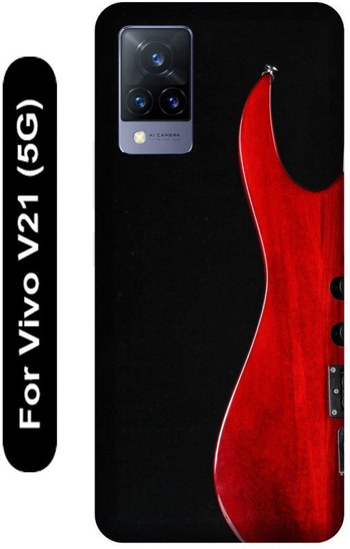 SSMORYA Back Cover for Vivo V21 5G  (Black, Red, Hard Case, Pack of: 1)