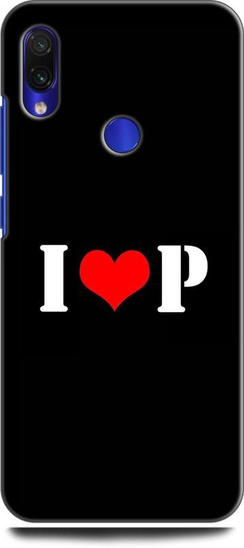 Wall Art Back Cover for Redmi Note 7S P, I LOVES P, NAME, LETTER, ALPHABET, IP LOVE, HART  (Multicolor, Dual Protection, Pack of: 1)