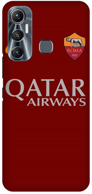 FIKORA Back Cover for Infinix Hot 11, X662, QATAR, AIRWAYS, JERSY, SYMBOL, BARCELONA  (Red, Hard Case, Pack of: 1)