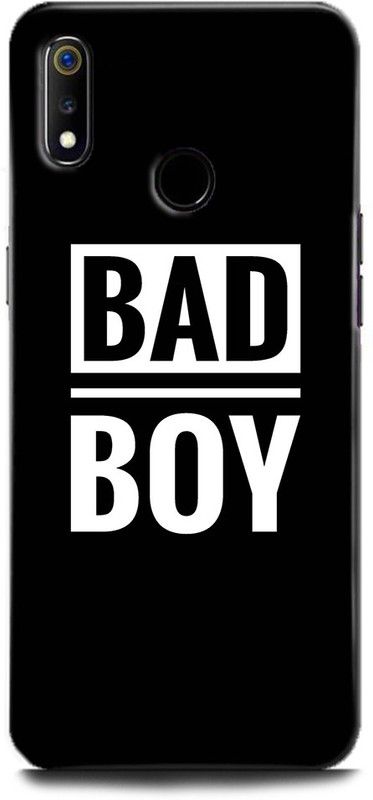 Afterglow Back Cover for Realme 3 BAD BOY, BLACK AND WHITE, ATTITUDE, COOL, STYLE  (Multicolor, Shock Proof, Pack of: 1)