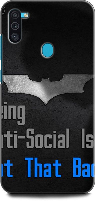Afterglow Back Cover for SAMSUNG Galaxy M11 BEING ANTI, SOCIAL,BATMAN  (Multicolor, Shock Proof, Pack of: 1)